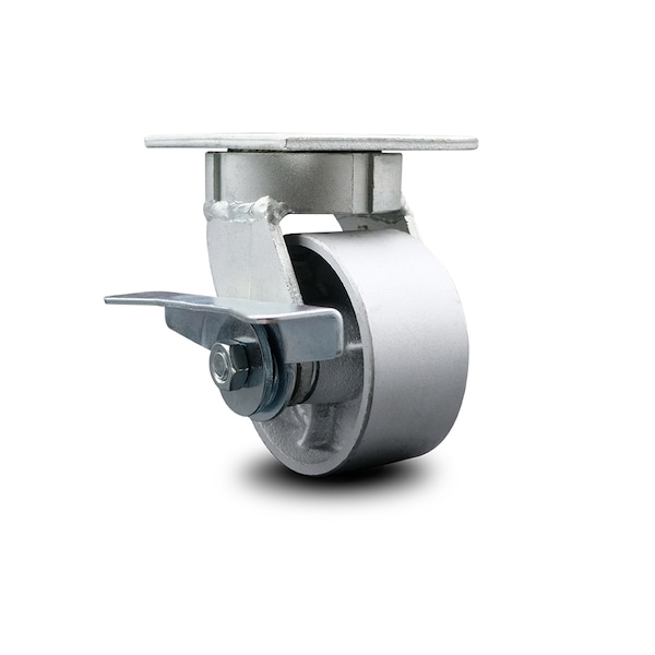 4 Inch Kingpinless Semi Steel Wheel Swivel Caster with Brake
